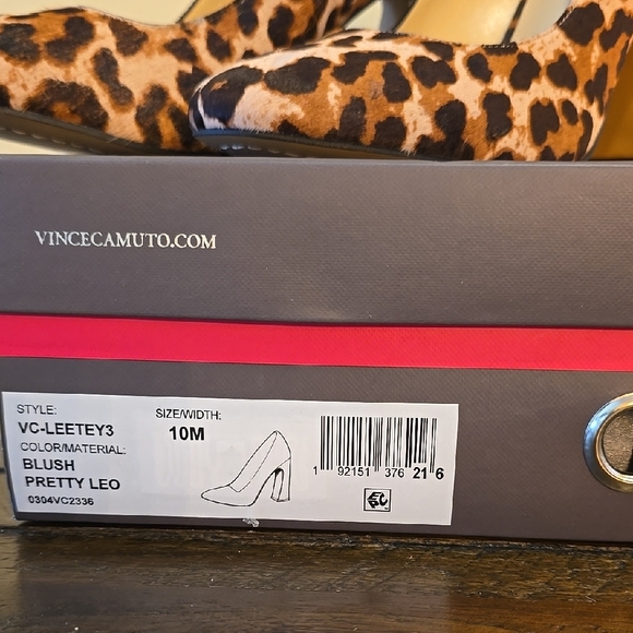New In Box Vince Camuto Leetey Leopard Print Pumps - Picture 8 of 11